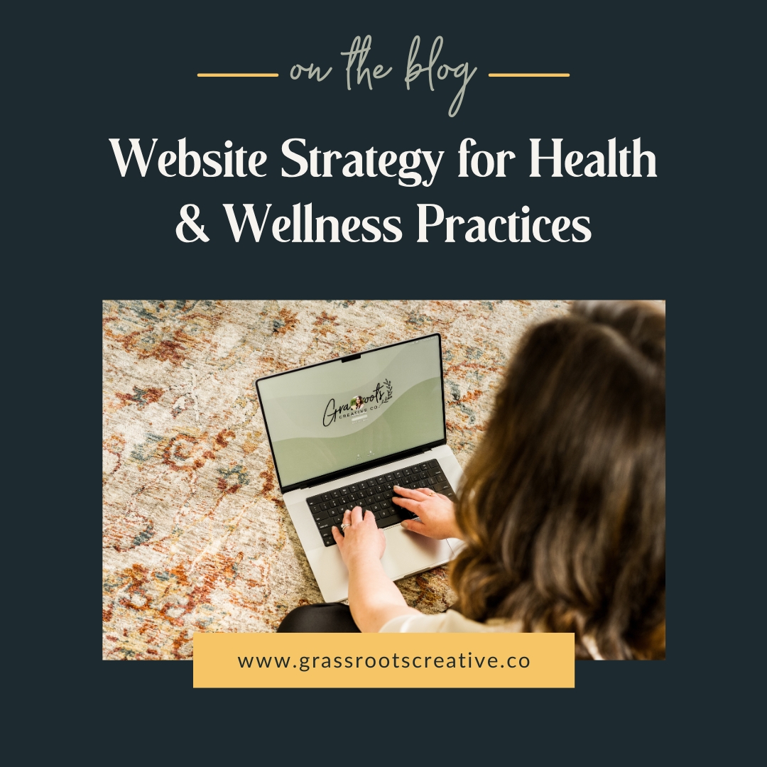 Square image of Website strategy for health and wellness practices focused on clarity, patient journey, and next steps
